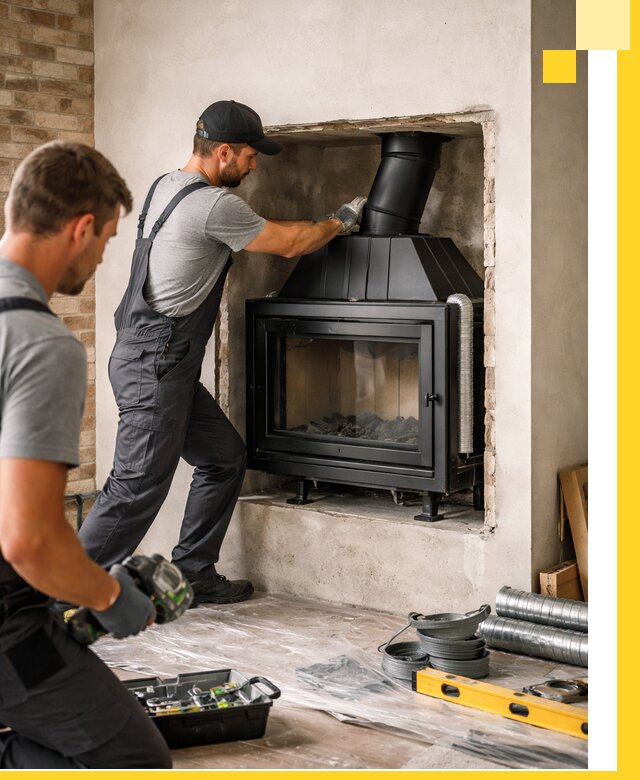 Установка каминных топок в Фурманове: монтаж, подключение