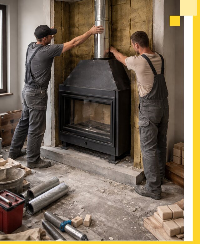Изготовление и монтаж закрытых каминов в Фурманове под ключ