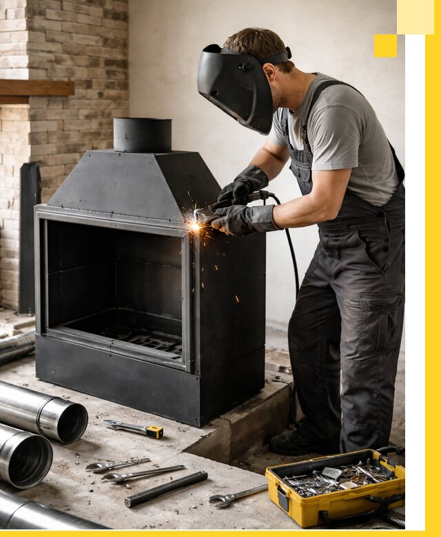 Продажа и установка металлических каминов в Фурманове под ключ