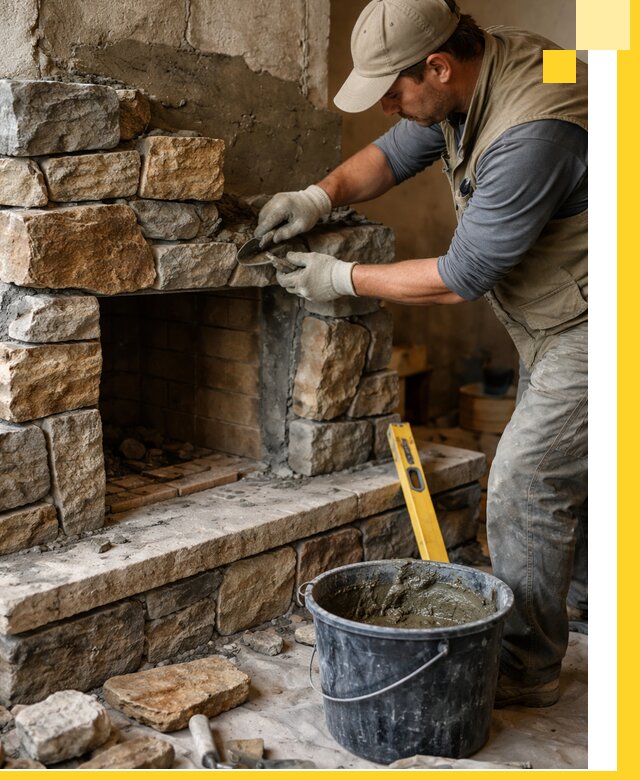 Изготовление и установка каменных каминов под ключ в Фурманове