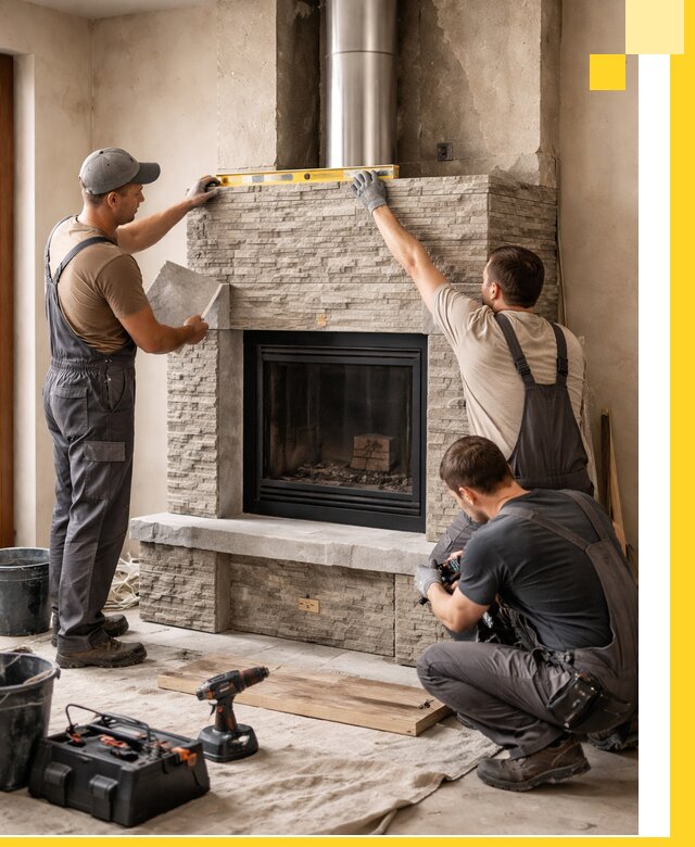 Профессиональный монтаж каминов под ключ в Фурманове для дома