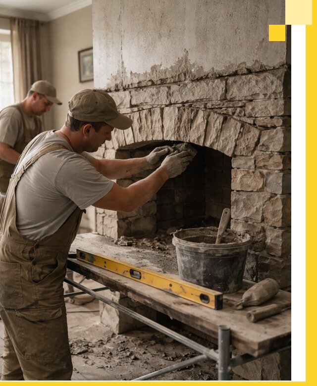 Изготовление каминов под ключ в Фурманове, монтаж и отделка