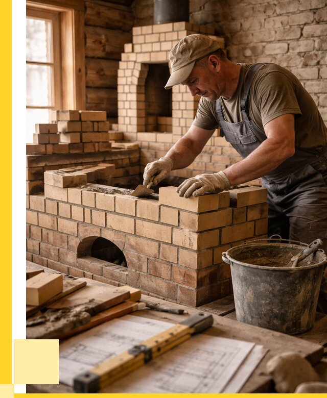 Кладка печей из кирпича в Фурманове цены от 30564 р. - ЭриданФрв