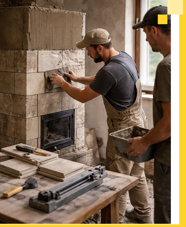 Профессиональная облицовка печей в Фурманове: керамика и камень