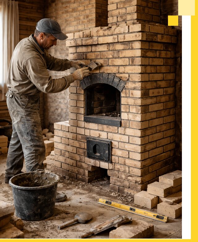 Кирпичные печи под ключ в Фурманове: проектирование и кладка