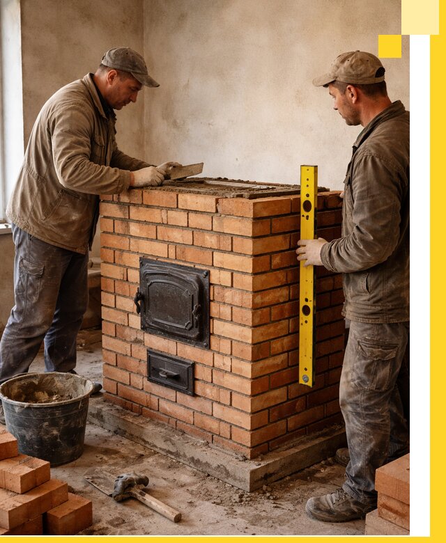 Отопительные печи под ключ в Фурманове, установка и сборка