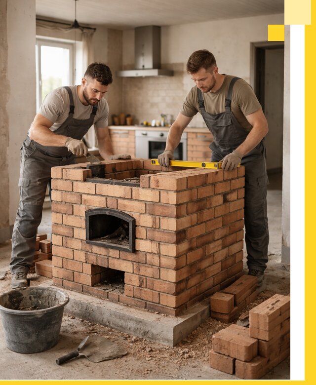 Установка и монтаж печей в частном доме в Фурманове под ключ