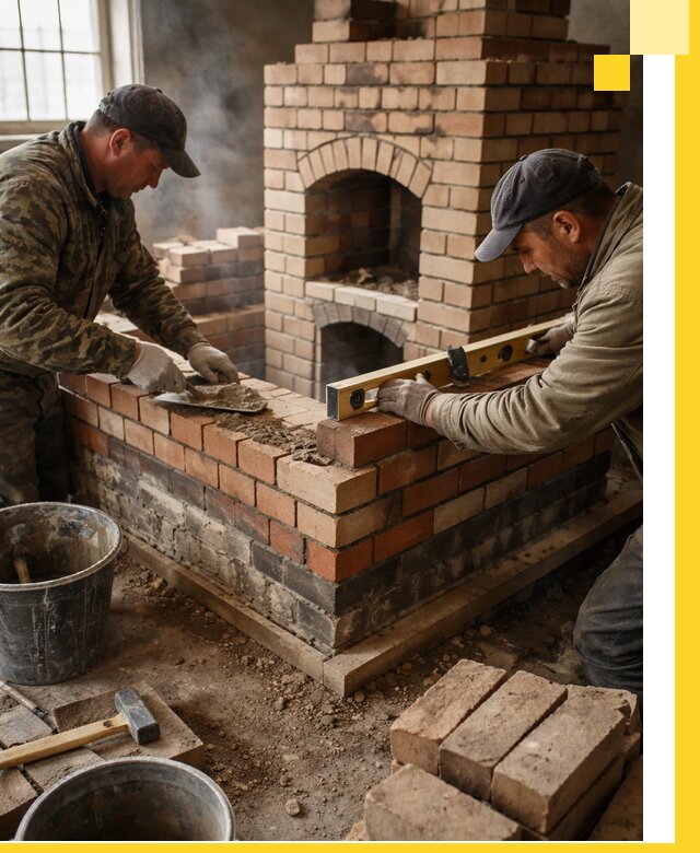 Изготовление и монтаж печей и каминов из кирпича в Фурманове