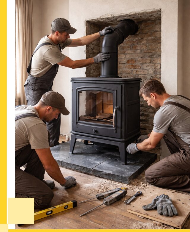 Монтаж печи камина в частном доме в Фурманове от 25470 р. | ЭриданФрв