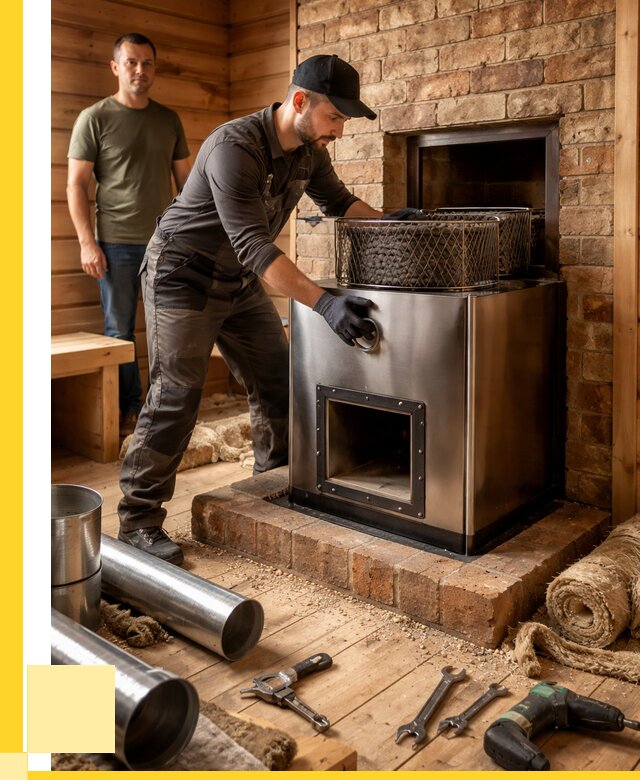 Монтаж банных печей под ключ в Фурманове от 18338 р., ЭриданФрв