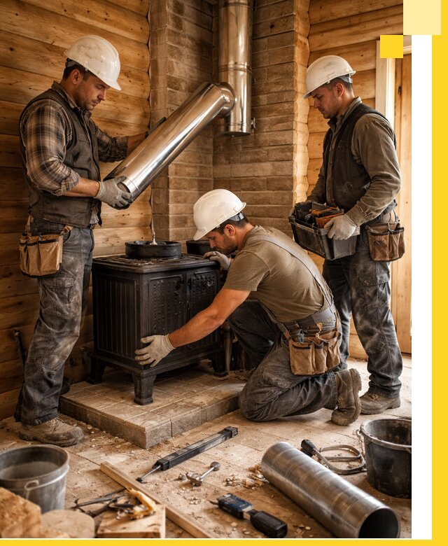 Профессиональный монтаж банных печей и дымоходов в Фурманове