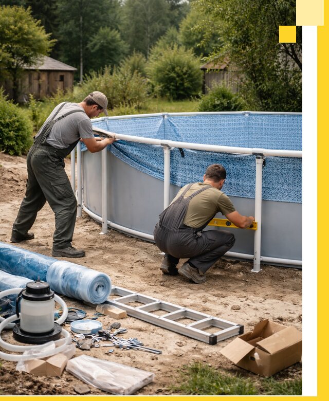 Установка и монтаж каркасных бассейнов в Фурманове под ключ