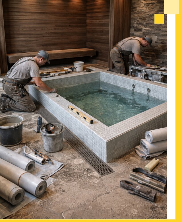 Установка и строительство бассейнов для сауны в Фурманове