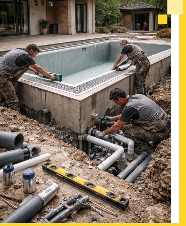 Строительство переливных бассейнов в Фурманове под ключ