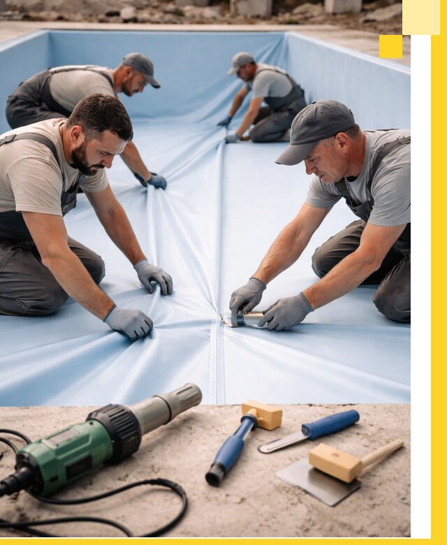 ПВХ пленка для бассейнов с монтажом и гарантией в Фурманове