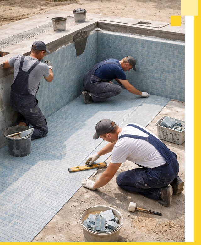 Укладка и установка плитки для бассейнов под ключ в Фурманове