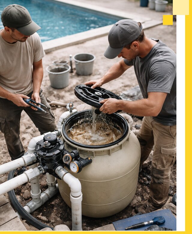 Установка и обслуживание песочных фильтров для бассейнов в Фурманове