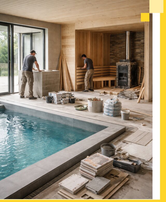 Проектирование и строительство бань с бассейном в Фурманове