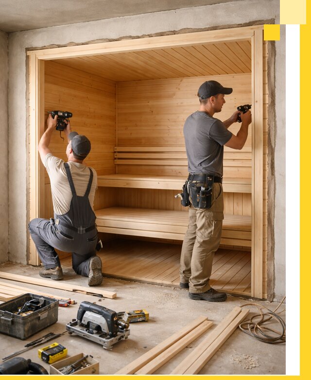 Монтаж саун под ключ в Фурманове — проектирование и установка