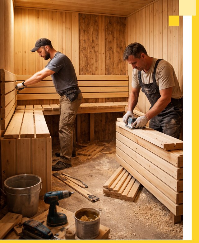 Профессиональный комплексный ремонт саун под ключ в Фурманове