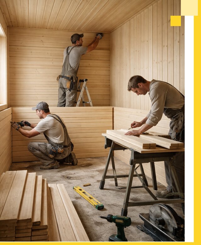 Обшивка саун в Фурманове из натуральной древесины под ключ