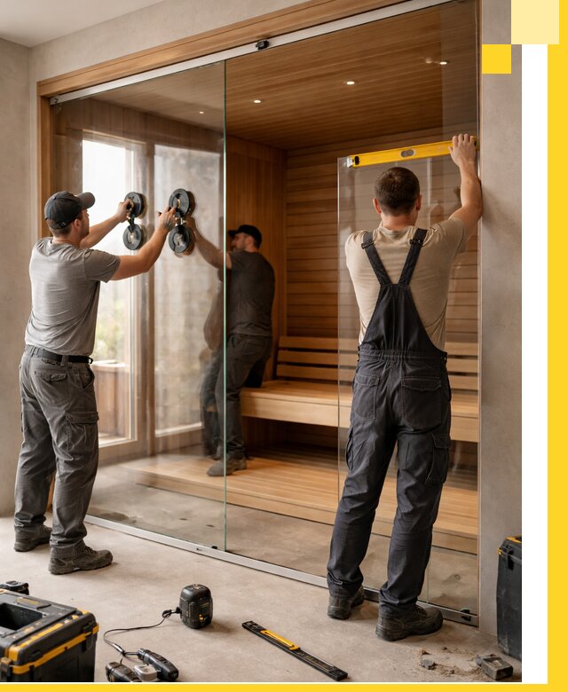 Производство и монтаж стеклянных саун под ключ в Фурманове