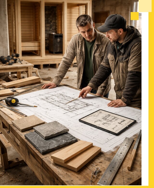 Проекты бань под ключ и планы строительства в Фурманове