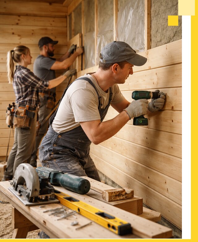 Обшивка бань под ключ в Фурманове: отделка стен и потолков