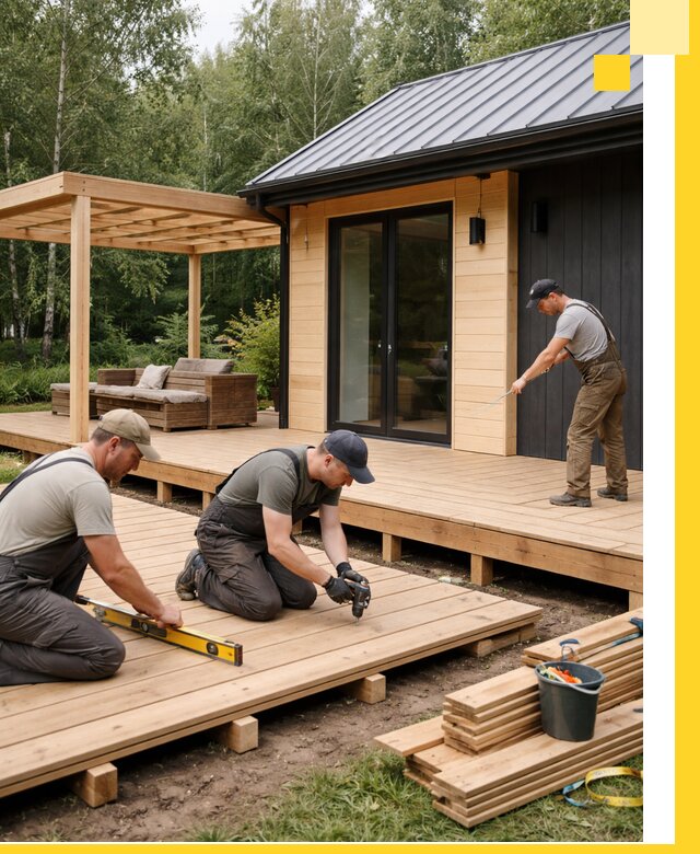 Строительство бань с террасой и бассейном под ключ в Фурманове