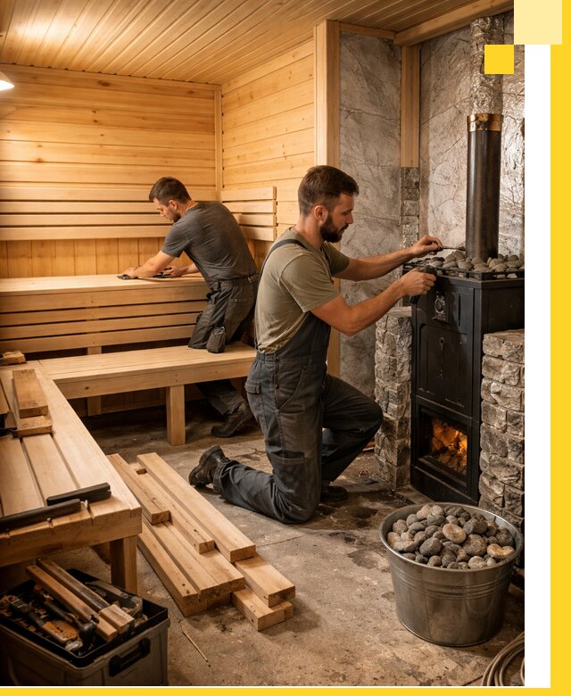 Дизайн и строительство интерьеров бань под ключ в Фурманове