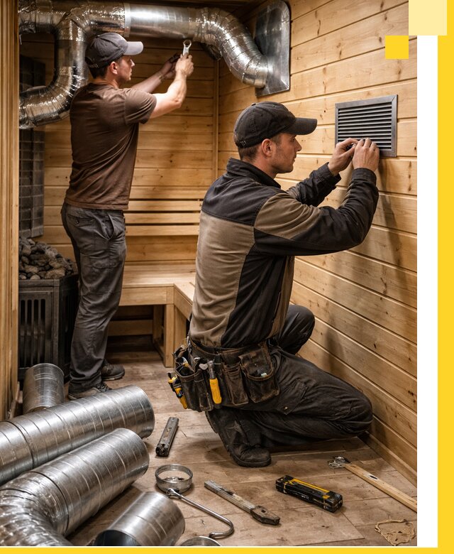 Проектирование и монтаж вентиляции бани в Фурманове под ключ