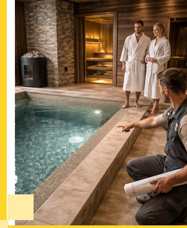 Проект бани с бассейном под ключ в Фурманове от 66222 р. | ЭриданФрв