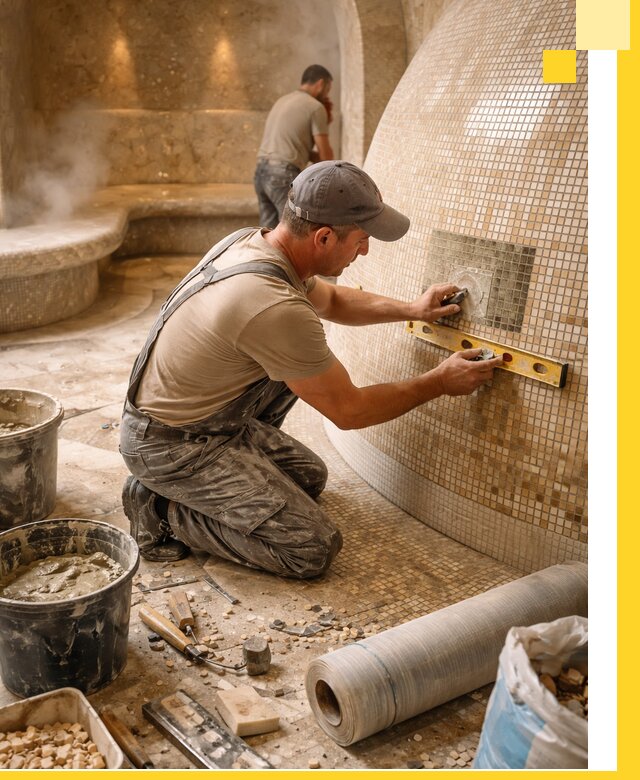 Хамам под ключ в Фурманове: проектирование, строительство, отделка